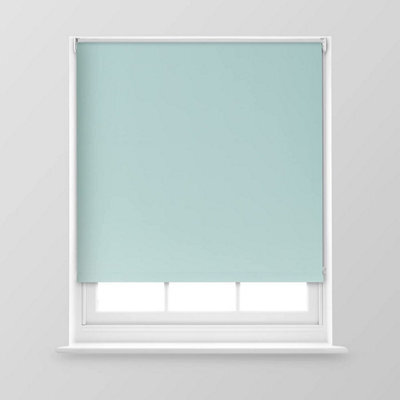 A.unique Home Premium Trimmable Thermal Blackout Roller Window Blind - 3Ft - Duck Egg - 90Cm (W) X 170Cm (L)