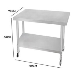MonsterShop Catering Workbench Table - 90Cm X 76Cm X 86Cm - thumbnail 4