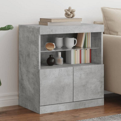 Berkfield Sideboard With Led Lights Concrete Grey 60X37X67 Cm - image 1