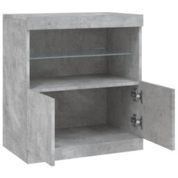 Berkfield Sideboard With Led Lights Concrete Grey 60X37X67 Cm - thumbnail 7