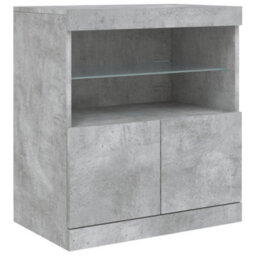 Berkfield Sideboard With Led Lights Concrete Grey 60X37X67 Cm - thumbnail 3