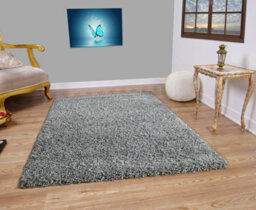 Smart Living Shaggy Soft Thick Area Rug, Living Room Carpet, Kitchen Floor, Bedroom Soft Rugs 60Cm X 220Cm - Silver/grey - thumbnail 1