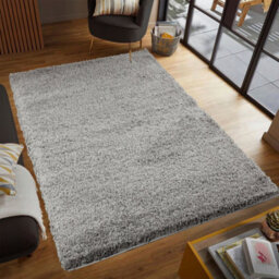 Smart Living Shaggy Soft Thick Area Rug, Living Room Carpet, Kitchen Floor, Bedroom Soft Rugs 60Cm X 220Cm - Silver/grey - thumbnail 2