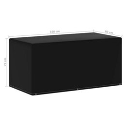 Vidaxl Garden Furniture Cover 6 Eyelets 160X80X75 Cm Garden Furniture Covers - thumbnail 5
