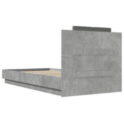 Berkfield Bed Frame With Led Without Mattress Concrete Grey 75X190 Cm Small Single - thumbnail 8