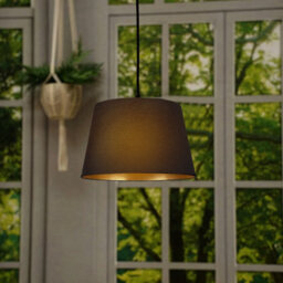 3Pack Black Inner Gold Fabric Lampshade 30Cm - thumbnail 2