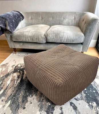 Beautiful Beanbags Mega Jumbo Cord Cube Luxury Jumbo Cord Beanbag