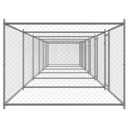 Walplus Grey Dog Cage With Doors 12X2X1.5 M Galvanised Steel Kennel Pen - thumbnail 5