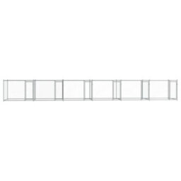 Walplus Grey Dog Cage With Doors 12X2X1.5 M Galvanised Steel Kennel Pen - thumbnail 4