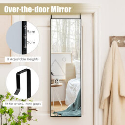 Costway Full-Length Over The Door Mirror Hanging Or Wall-Mounted Dressing Mirror - thumbnail 7