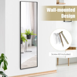 Costway Full-Length Over The Door Mirror Hanging Or Wall-Mounted Dressing Mirror - thumbnail 8