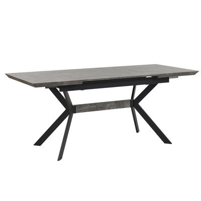 Beliani Extending Dining Table Benson Light Grey 140/180 Cm 80 Cm - image 1