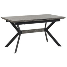 Beliani Extending Dining Table Benson Light Grey 140/180 Cm 80 Cm - thumbnail 4