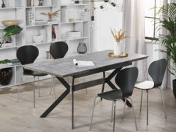 Beliani Extending Dining Table Benson Light Grey 140/180 Cm 80 Cm - thumbnail 2