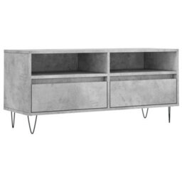 Berkfield Tv Cabinet Concrete Grey 100X34.5X44.5 Cm Engineered Wood - thumbnail 2