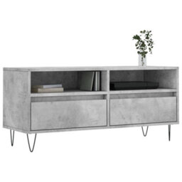 Berkfield Tv Cabinet Concrete Grey 100X34.5X44.5 Cm Engineered Wood - thumbnail 3