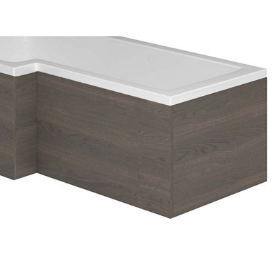 Plum&clay Novela Dark Wood Effect L-Shaped End Bath Panel (L)700mm (H)540mm - image 1