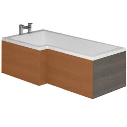 Plum&clay Novela Dark Wood Effect L-Shaped End Bath Panel (L)700mm (H)540mm - thumbnail 3