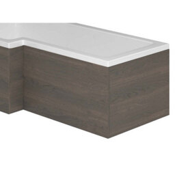 Plum&clay Novela Dark Wood Effect L-Shaped End Bath Panel (L)700mm (H)540mm - thumbnail 1