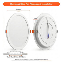 Led Recessed Ceiling Lights 3W 8W 18W 24W Cool White 6400K Adjustable Flush Mount Panel Lamp Ultra Slim Spotlight - thumbnail 7