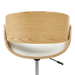 Beliani Desk Chair Palatka Faux Leather White - thumbnail 6