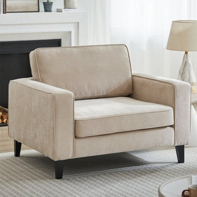 Furniture in Fashion Soho Fabric 1 Seater Sofa In Stone - image 1