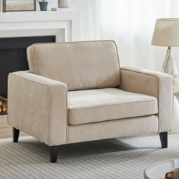 Furniture in Fashion Soho Fabric 1 Seater Sofa In Stone