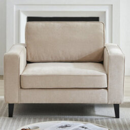 Furniture in Fashion Soho Fabric 1 Seater Sofa In Stone - thumbnail 2