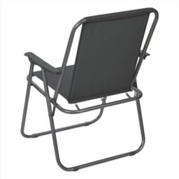"Set Of 2 Grey Metal Folding Garden Patio Deck Chairs, Spring Design, 76Cm H X 51Cm W""" - thumbnail 3