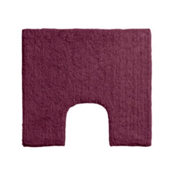 Orsina Purple Cotton Bath Mat And Pedestal Set - thumbnail 2