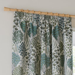 Wylder Ophelia Jacquard Floral Room Darkening Pencil Pleat Curtain Pair Thyme/mineral (W)229Cm X (D)229Cm - thumbnail 2