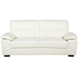 Beliani Sofa 3 Seater Vogar Faux Leather Off-White