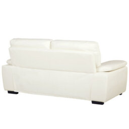 Beliani Sofa 3 Seater Vogar Faux Leather Off-White - thumbnail 5