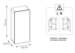Impact Furniture Small Bathroom Wall Cabinet Slim Narrow Storage Unit Compact Cupboard White Gloss And Oak Aruba - thumbnail 3