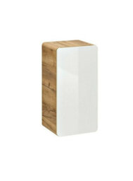 Impact Furniture Small Bathroom Wall Cabinet Slim Narrow Storage Unit Compact Cupboard White Gloss And Oak Aruba - thumbnail 2