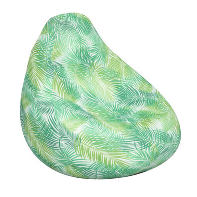 Yes-Online Tropical Leaf Print Outdoor Bean Bag Summer Water Resistant Comfy Seat Chair - image 1