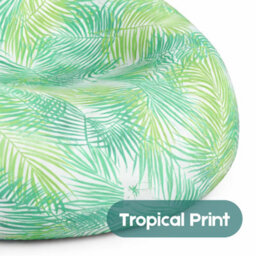 Yes-Online Tropical Leaf Print Outdoor Bean Bag Summer Water Resistant Comfy Seat Chair - thumbnail 5
