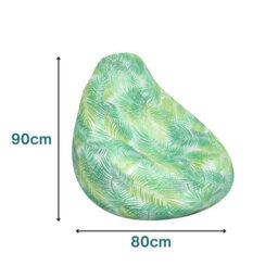 Yes-Online Tropical Leaf Print Outdoor Bean Bag Summer Water Resistant Comfy Seat Chair - thumbnail 8