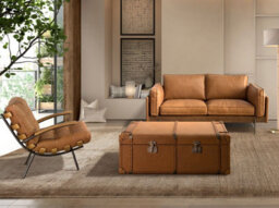 Angel Cerda Elegant Brown Leather And Ash Armchair For Modern Interiors - thumbnail 3