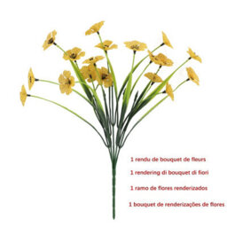 Artificial Flower Bouquet, 10 Pieces And Set, Artificial Flowers, Artificial Plants, Home, Party, Wedding Decoration, White - thumbnail 8