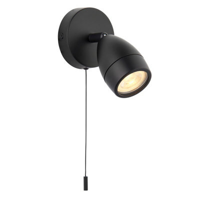 Luminosa Lighting Luminosa Porto Bathroom Single Spotlight, Matt Black, Glass, Ip44 - image 1