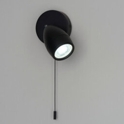 Luminosa Lighting Luminosa Porto Bathroom Single Spotlight, Matt Black, Glass, Ip44 - thumbnail 2