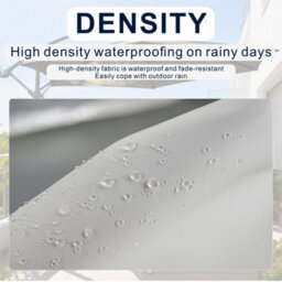 Abrihome 2.35M Beige Outdoor Parasol With Uv Protective Polyester Fabric, Garden Umbrella Ideal For Patio - thumbnail 5