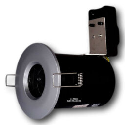 Bell 08576 Fire Rated Shower Down Light Gu10 Fixed Satin Chrome Ip65
