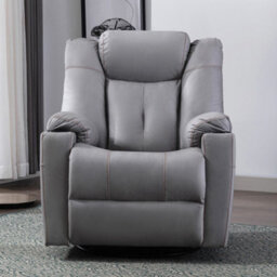 More4Homes Afton Fabric Recliner Rocking Swivel Gaming Cinema Lounge Sofa Chair (Grey) - thumbnail 7