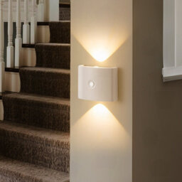 Amorly Wiring Free Rechargeable Wall Light, Wireless Bedside Ambience Night Lamp, Stairway Motion Sensor Light (White) - thumbnail 2
