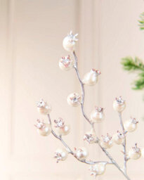 WeRChristmas 69 Cm White Berry Christmas Decoration Pick - thumbnail 4