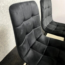 Kosy Koala Dining Table Set With 2 Black Velvet Chairs And Grey Velvet Bench Dining Room Furniture - thumbnail 5