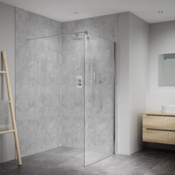 Splashwall Elite Mpc Tongue & Groove Bathroom & Wet Room Panel (H)2420mm (W)1200mm - Matt Light Grey Tile - thumbnail 1