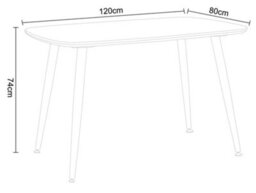 Core Products Aspen Grey Oak Effect 120Cm Rectangular Dining Table With 4 White Plastic Curve Design Chairs - thumbnail 9